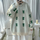 Threebooy Knitwear Pullover Knit Printed Sweaters Luxury Clothing Harajuku Male Jumper New in Sweaters Korean Popular Clothes Men's